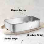 Leonyo 10 Pack Loaf Pans for Baking Bread, 9x5IN Stainless Steel Loaf Pans Set for Homemade Bread, Meatloaf, Bananas, Brownies, Lasagnas, Dishwasher Oven Safe