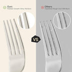 HIKAA 60-Piece Silverware Set for 12, 18/10 stainless Steel Flatware Set, Mirror Polished Cutlery Set, Dishwasher Safe Utensils for Home, Restaurant, Wedding Gift