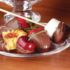 Nostalgia 3 Tier Electric Chocolate Fondue Fountain Machine for Parties - Melts Cheese, Queso, Candy, and Liqueur - Dip Strawberries, Apple Wedges, Vegetables, and More - 24-Ounce - Black, Small