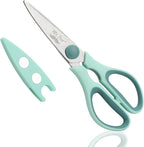 Mr. Pen- All Purpose Kitchen Shears with Protective Sheath, 8 Inch, Dishwasher Safe, Stainless Steel Food Scissors with Micro-Serrated Blades, Durable Utility Kitchen Shears, Teal