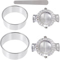 Dumpling Maker Set Stainless Steel Dumpling Making Mold Cutter with Filling Spoon and Scraper 5pcs Kitchen Gadget Set for Home Cooking