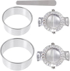 Dumpling Tool Set Stainless Steel 5pcs Dumpling Mold Cutter and Stuffing Spoon Kit for Kitchen Utensils Food-grade Cooking Gadget