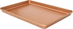 casaWare 13 x 9 x 1-Inch Ultimate Series Commercial Weight Ceramic Non-Stick Coating Cookie/Jelly Roll Pan (Rose Gold Granite)