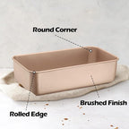 Leonyo 8 Pack Nonstick Loaf Pans for Baking Bread, 9x5IN Stainless Steel Loaf Pans for Homemade Bread Baking, Meatloaf, Bananas, Brownies, Lasagnas, Oven Safe, Rose Gold