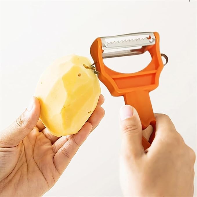 Pelador Multifuncional 2-En-1, Multi Cutter and Julienne Set with Grating Plate, Multifunctional Kitchenware Set, For Fruits and Vegetables (2pcs)