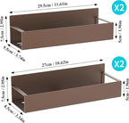 HuggieGems 4 Pack Magnetic Spice Storage Rack Organizer for Refrigerator and Oven, Bronze Fridge Organizers and Storage