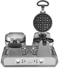Waring Commercial WW250X Double Side by Side Belgian Waffle Maker, Coated Non Stick Cooking Plates, Produces 50 Waffles Per Hour,120V, 2400W, 5-20 Phase Plug