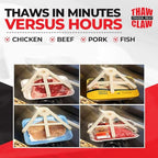 Thaw Claw Meat Defroster, a Kitchen Essential Tool for Quick and Easy Defrosting of Chicken, Beef, Pork and Fish, Kitchen Gadgets Accessories, Easy Storage, Fits All Sinks, Thaws in Minutes