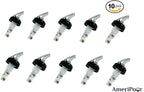 Measured Pourer - Liquor Bottle Pourers - Collared -(10pk) Made 100% In The USA. Bar Spouts That Don't Leak - No Cracks, Just A Perfect Cocktail Pour Everytime. Great for Wine Too!(1.25)