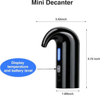 Electric Wine Aerator Dispenser Set – Automatic Wine Decanter & Pourer with LED Display, 200ml Smart Pour Control, Rechargeable Wine Pump & Stopper, Perfect Christmas Gifts for Wine Lovers