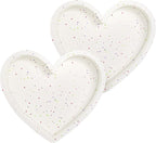 6 Inch Silicone Heart Shaped Cake Pans 2 Pcs Small Heart Cake Pan Set Nonstick Silicone Heart Molds for Baking (Cream)
