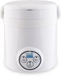 Aroma Housewares (MRC-903D) Mi 3-Cup (Cooked) (1.5-Cup UNCOOKED) Digital Cool Touch Mini Rice Cooker,White
