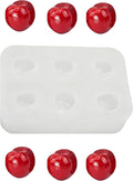 6 Cavity Cherry Silicone Mold – Silicone Fruit Mold for Chocolate, Fondant, Candle, Resin & Cake Decor, 3D DIY Baking Tool for Parties & Gifts (Cherry)