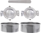 Stainless Steel Dumpling Tool Set with Skin Cutters and Filling Spoon, 5pcs Mold Kit for Homemade Dumpling Making, Kitchen Gadget for Household Cooking