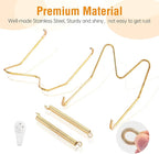 Bilillo 14 Pieces Plate Hangers for Wall - 8/10/12/14/16 Inch Invisible Plates Hanger, Stainless Steel Plate Holders with 14 Pieces Wall Hooks for 7.5 to 20 Inch Decorative Plates and Arts