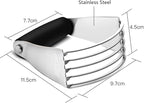 ALLTOP Pastry Shortening Blender Cutter,Stainless Steel Dough Masher for Butter, Biscuit,Baking, Kneading,Dough, Flakier and Fluffier Pie Crusts, Almond - Hand Kitchen Tool (1, Black)