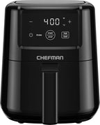 CHEFMAN 2 Qt Mini Air Fryer – Digital Space-Saving Compact Air Fryer with Nonstick and Dishwasher Safe Basket, Quick & Easy Meals in Minutes, Features Digital Timer and Shake Reminder – Black