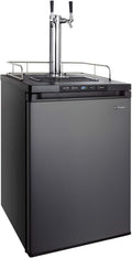 Kegco HBK309X-2 Keg Dispenser, 2 faucet without keg Black Stainless Steel