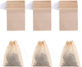 BEFORYOU 400 Pack Disposable Drawstring Tea Filter Bags Safe & Natural Unbleached Paper Tea Infuser Drawstring Empty Bag for Loose Leaf Tea (6 x 8cm, Natual Color)
