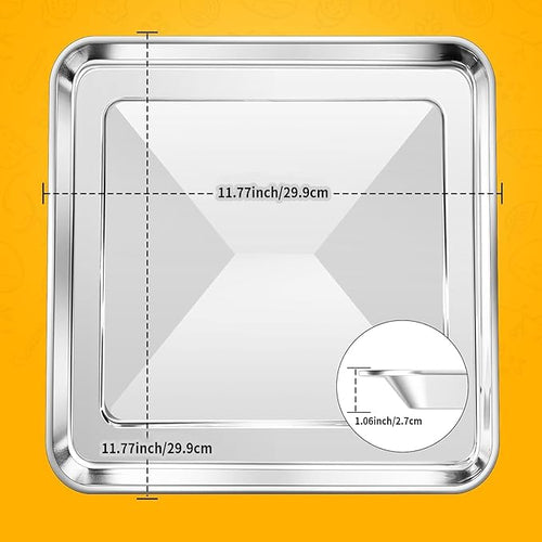 11.77" × 11.77" Toaster Oven Pan for Breville Smart Oven BOV800XL, Smart Oven Plus BOV810BSS, Smart Oven Pro BOV845BSS, Smart Oven Air BOV900BSS, Fits for Ninja SP100 SP101 SP201 Air Fry Oven