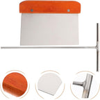SAFIGLE Stainless Steel Pancake Spreader and Scraper Set, Small round Crepe Tool with Handheld Scraping Board, Kitchen Accessory for Homemade Crepes and Pancakes, 2pcs Cooking Gadget Kit