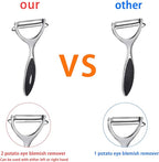 FUHUY Vegetable, Apple Peelers for kitchen, Fruit, Carrot, Veggie, Potatoes Peeler, Y-Shaped and I-Shaped Stainless Steel Peelers, with Ergonomic Non-Slip Handle & Sharp Blade, Good Sturdy (2PCS)