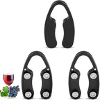 3 PCS Wine Foil Cutter – Magnetic Wine Bottle Opener with 4 Stainless Steel Blades, Ergonomic & Effortless Squeeze-and-Twist, Durable & Easy to Store – Gift for Wine Lovers, Black