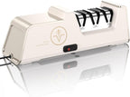 VIDOME Professional Electric Knife Sharpener with 100% Diamond Abrasives, 3-Stage Precision Angle Guides, Champagne Gold, for Kitchen Straight Edge and Ceramic Knives