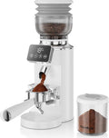 Neretva Espresso Grinder, 2 in 1 Professional Coffee Bean Grinder Stainless Steel Suit 51~58mm Portafilter Burr Coffee Grinder 30 Precise Setting&Anti-Static for Espresso/French Press/Drip/Moka-White