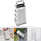 Hemoton Stainless Steel Kitchen Grater Multi-Use Vegetable Cutter and Cheese Shredder with Non-Slip Handle 7.99X3.58X2.59 Inch for Fruits Ginger and Potato Preparation