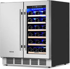 ORYMUSE 30" Stainless Steel Wine & Beverage Refrigerator - Dual Zone, Built-in/Freestanding with Upgraded Cooling - 30 Bottles & 110 Cans Capacity