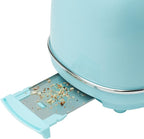 Haden Heritage 1.7 Liter Stainless Steel Electric Tea Kettle with Heritage 2 Slice Wide Slot Stainless Steel Bread Toaster, Turquoise