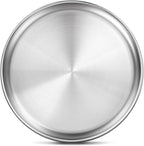 Yuiicaov Stainless Steel Pizza Pan 13½ inch, Pizza Pan for Oven, Steel Pizza Tray, Durable Round Pizza Plate Pizza Baking Sheet, Easy Clean & Dishwasher Safe, Set of 1