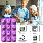 12 Cavities Chocolate Candy Molds -Silicone Easter Egg Fondant Mold for Cake Decorate Easter Day Party Supplies Set of 3