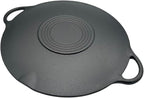 11.5 inch Korean BBQ Grill Pan, Cast Iron Griddle Pan for Indoor and Outdoor Cooking & Camping (11.5 inch)