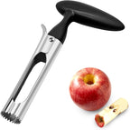 Apple Corer Tool, Stainless Steel Apple Corer Remover, Apple Core Remover, 2-in-1 Apple Corer and Slicer with Easy Push Core Release, Ergonomic Non-Slip Handle, Dishwasher Safe
