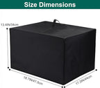 Heavy Duty Air Fryer Oven Cover for Ninja Double Stack DCT451/DCT601/DCT651/DCT401,18.72"Dx17.34"Wx13.40"H, 600D Heat-Resistant Nylon w/Aluminum Foil, Waterproof Dustproof toaster oven covers