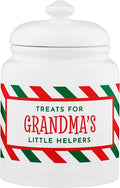 Let's Make Memories Personalized Cookie Jar - For Bakers - Kitchenware - Ceramic - Airtight Lid - Treats for Little Helpers - Christmas Cookie Storage