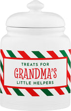 Let's Make Memories Personalized Cookie Jar - For Bakers - Kitchenware - Ceramic - Airtight Lid - Treats for Little Helpers - Christmas Cookie Storage