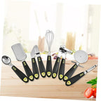 7pcs Stainless Steel Kitchen Gadgets Cooking Tools Set Cheese Grater Pizza Wheel Can Opener