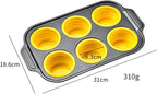 Pop Over Baking Pans Pop Over Pan Popover Pans Nonstick 6, Professional Grade for Bakery Kitchen Oven