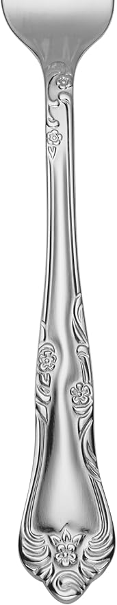 Oneida Silverware Set For 8, Azalea 45-Piece Everyday Flatware Set with Serving Utensils, Floral, Service For 8, 18/0 Stainless Steel, Dishwasher Safe, Knives Spoons And Forks Sets (Silver, 45 Pieces)