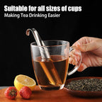 2 Pack Tea Infusers, Extra Fine Mesh Tea Strainer for Loose Tea, Stainless Steel Long Handle Tea Steeper Diffuser for Leaf Tea, Coffee, Spices, Seasonings