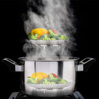 Sayfine Vegetable Steamer Basket, Premium Stainless Steel Veggie Steamer Basket for cooking - Folding Expandable Steamers to Fits Various Size Pot (Large(6" to 10.5")