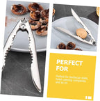 Blood Clam Opener Tool 5.11In Ergonomic Stainless Steel Clam Shucker with Anti-Slip Grip and Spring for Easy Shellfish Opening Daily Kitchen Gadget