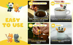 Tea Mates - 1pc Cute Fishing Dog - Tea Bag Holder and String Rest - Tea Accessory for Cup and Mug - Unique Funny Novelty Toy Gift Idea - Animal Figurine Drink Marker