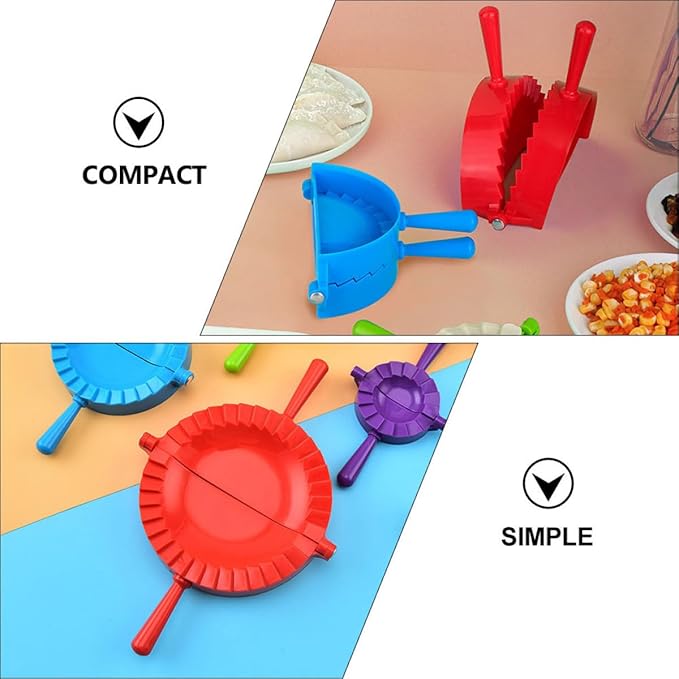 BESPORTBLE Dumpling Maker Set 4pcs Pp Plastic Dumpling Molds Large Medium Small Mini Sizes Tool Kitchen Gadget for Home Cooking Random Color