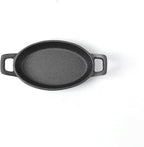 HAWOK Cast Iron Mini Oval Serving Dish, 6.1 inchx 3.85 inch, 8oz, Pre-seasoned