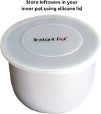 Instant Pot 8QT Silicone Lid, Compatible with 8-Qt Stainless-Steel Inner Pot, Bowl and Food Cover, Microwave Cover for Food, Transparent White