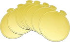 100pcs Mini Cake Boards, 3.1" Mini Round Cardboard, Mousse Cupcake Base for Cake Dessert, Golden